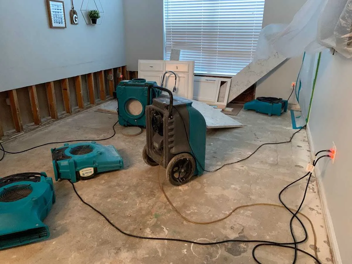 Dehumidifier in flood-cut room for Water Extraction & Removal in East Port Orchard